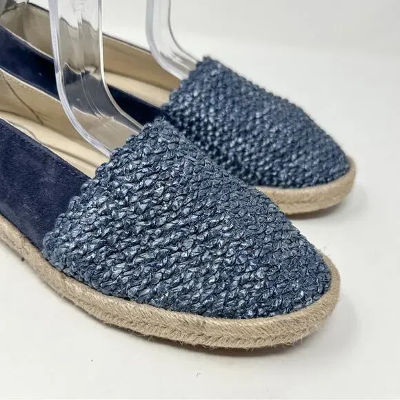 NEW Geox Modesty Blue Suede Textile Espadrille Flats, Size 5, MSRP $150 - Picture 8 of 12